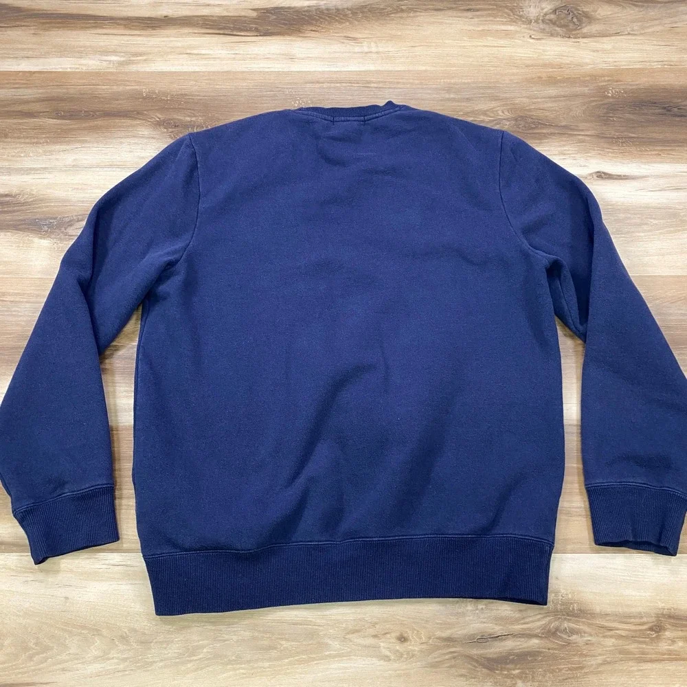 True Religion Sweatshirt Men Medium Horseshoe Logo Cotton Blend Blue Streetwear
